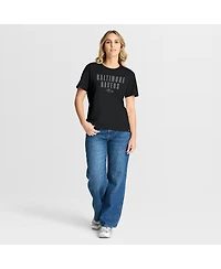 Fanatics Women's Black Baltimore Ravens Blackout Kneel Down Legacy T-Shirt