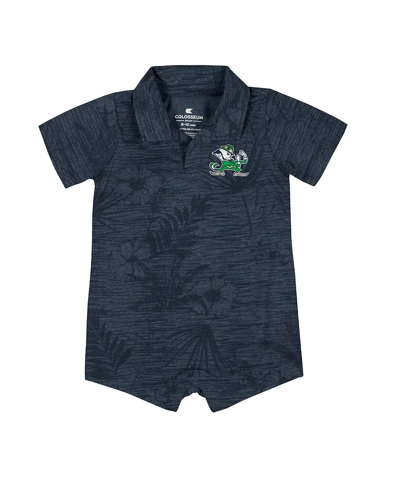 Colosseum Baby Boys and Girls Navy Notre Dame Fighting Irish Fern Romper