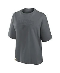 Nike Women's Charcoal Atlanta Falcons Glory Arch Boxy T-Shirt