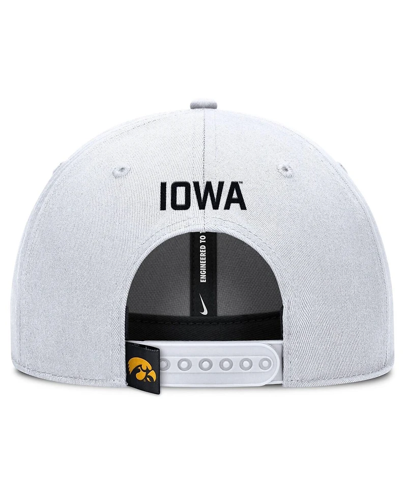 Nike Men's White Iowa Hawkeyes 2025 On-Field Rise Performance Adjustable Hat