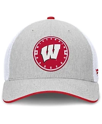 Fanatics Men's Heather Gray Wisconsin Badgers Trigger Flex Hat