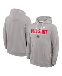 Nike Men's Gray Ohio State Buckeyes 2025 Sideline Performance Pullover Hoodie
