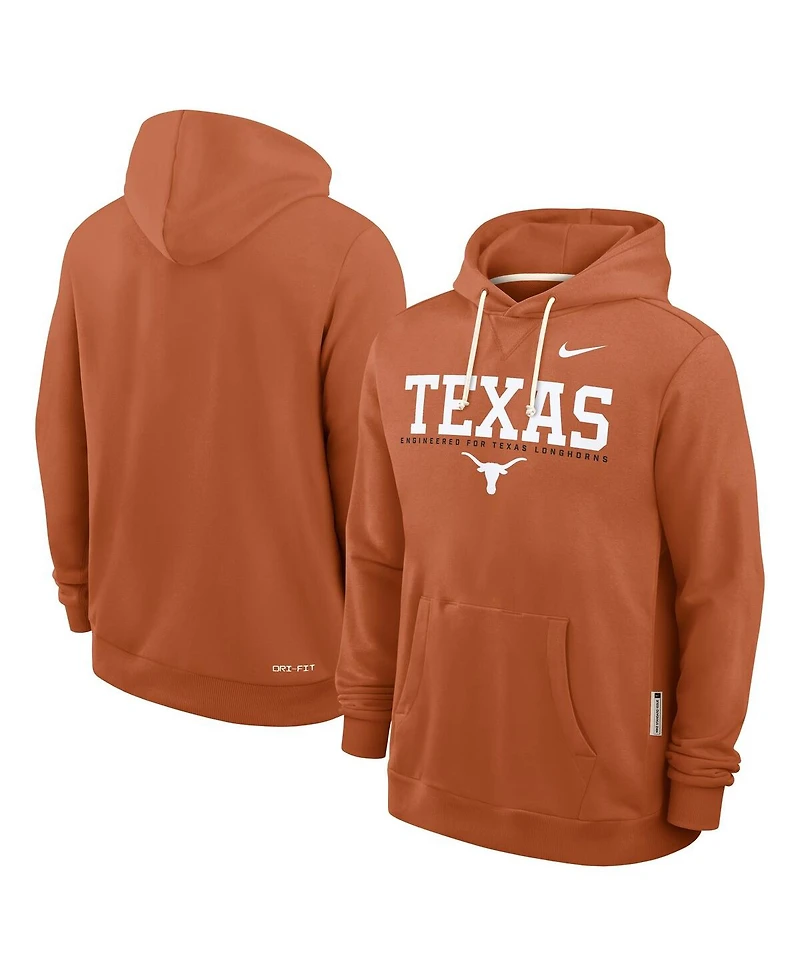 Nike Men's Texas Orange Longhorns 2025 Sideline Performance Pullover Hoodie
