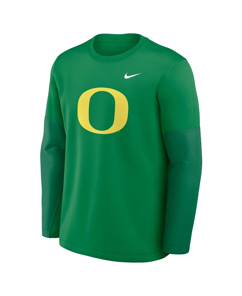 Nike Men's Green Oregon Ducks 2025 Sideline Coach Performance Long Sleeve T-Shirt