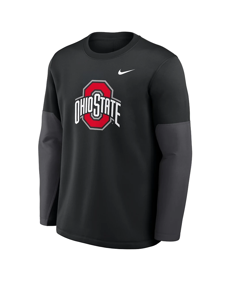 Nike Men's Ohio State Buckeyes 2025 Sideline Coach Performance Long Sleeve T-Shirt