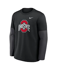 Nike Men's Ohio State Buckeyes 2025 Sideline Coach Performance Long Sleeve T-Shirt