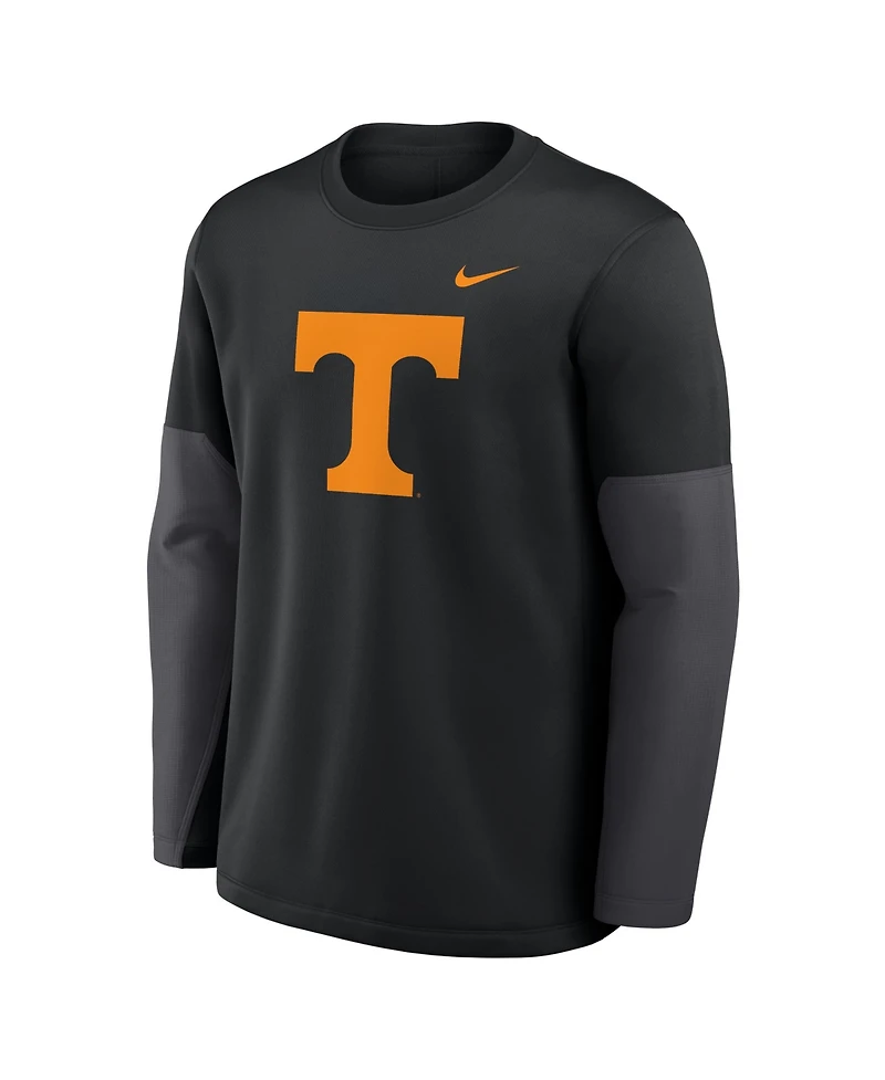 Nike Men's Black Tennessee Volunteers 2025 Sideline Coach Performance Long Sleeve T-Shirt