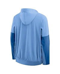 Nike Men's Light Blue North Carolina Tar Heels Anorak Half-Zip Hoodie Jacket