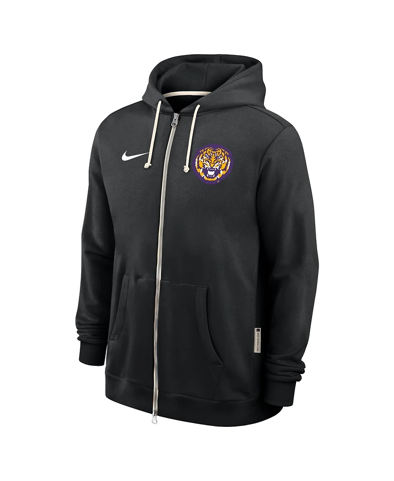 Nike Men's Black Lsu Tigers 2025 Sideline Performance Full-Zip Hoodie