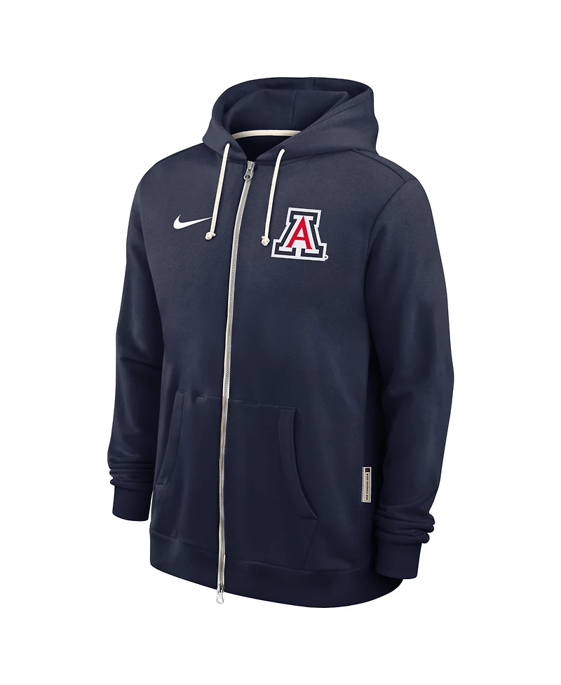 Nike Men's Navy Arizona Wildcats 2025 Sideline Performance Full-Zip Hoodie