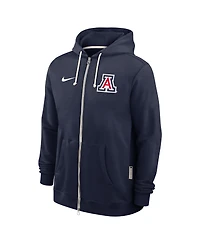 Nike Men's Navy Arizona Wildcats 2025 Sideline Performance Full-Zip Hoodie