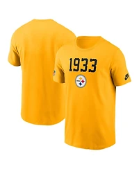 Nike Men's Gold Pittsburgh Steelers 1933 Alt Pack Onside Conversion Performance T-Shirt