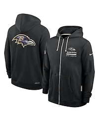 Nike Men's Black Baltimore Ravens Sideline Utility Player Performance Full-Zip Hoodie