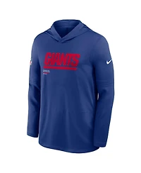Nike Men's Royal New York Giants Sideline Pure Performance Long Sleeve Hoodie T-Shirt
