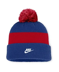 Nike Men's Royal/Red Chicago Cubs Cooperstown Collection Peak Standard Cuffed with Pom Knit Hat