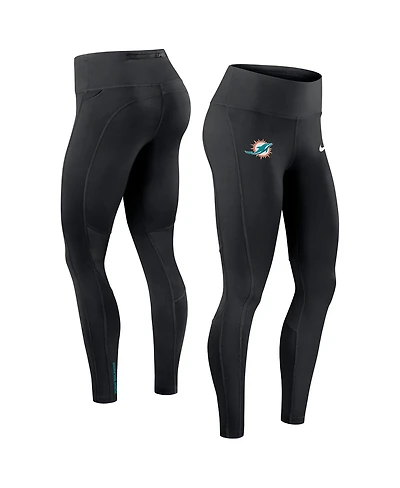 Nike Women's Black Miami Dolphins Primetime Epic Fast Performance Leggings