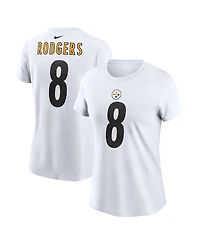 Nike Women's Aaron Rodgers White Pittsburgh Steelers Name Number T-Shirt