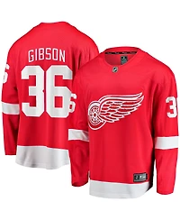 Fanatics Men's John Gibson Red Detroit Wings Home Breakaway Jersey