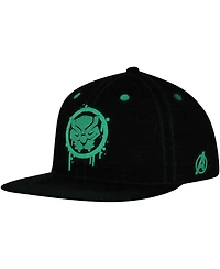 Lids Big Boys and Girls Black Panther Glow-in-the-Dark Snapback Hat