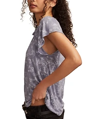 Lucky Brand Women's Sandwash Notch Top