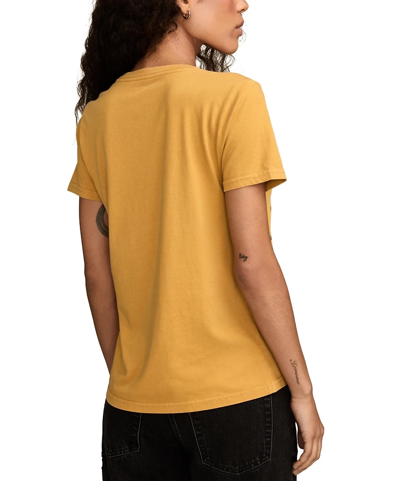Lucky Brand Women's Ornate Floral Classic Crew T-Shirt