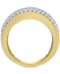Men's Diamond Pave Cluster Ring (2 ct. t.w.) in Sterling Silver & 14k Gold-Plate