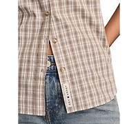 Lucky Brand Women's Boyfriend Button Down Shirt