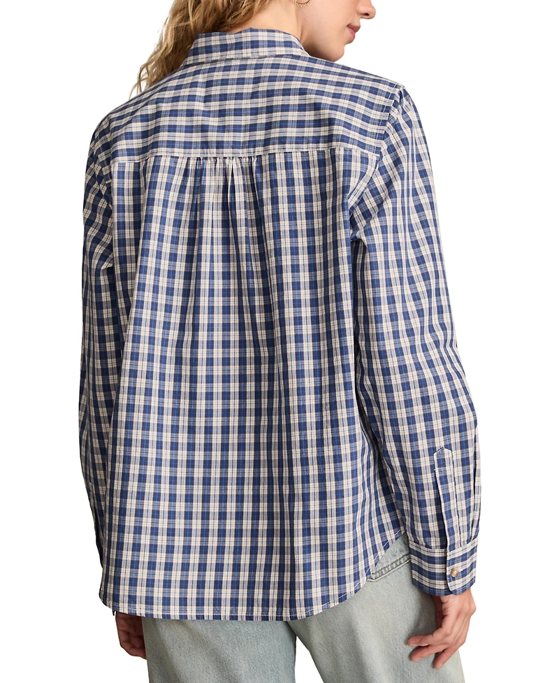 Lucky Brand Women's Boyfriend Button Down Shirt