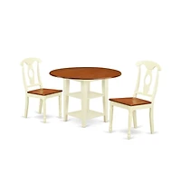 East West Furniture Dining Room Set Buttermilk & Cherry