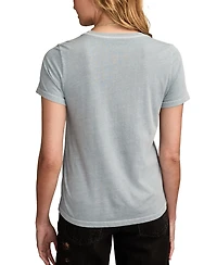 Lucky Brand Women's Grateful Dead Denim Bear Head T-Shirt