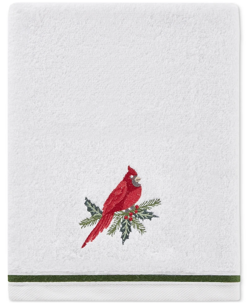 Decor Studio Holiday Cardinal Turkish Cotton 2-Pc. Hand Towel Set, 16" x 28"