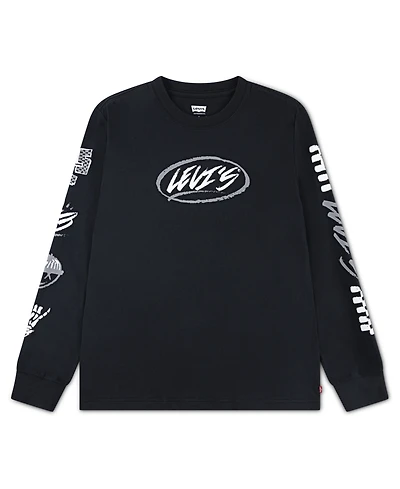 Levi's Big Boys Skater Doodle Long Sleeve T-Shirt