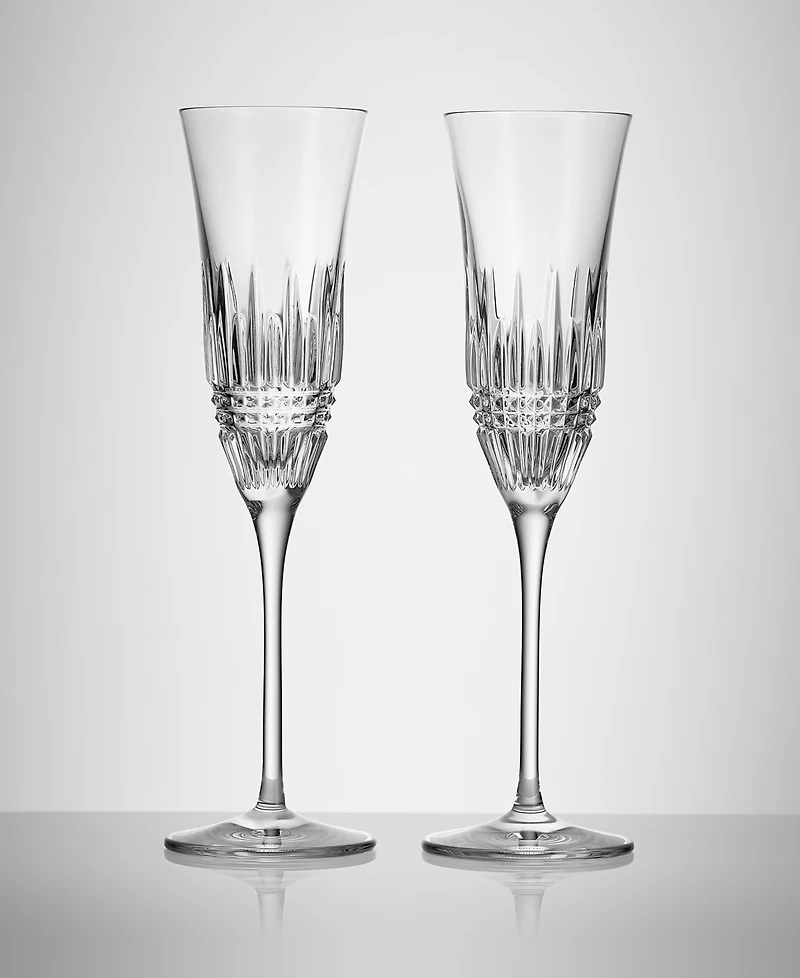 Waterford Lismore Diamond Essence Flute 8oz, Set of 2