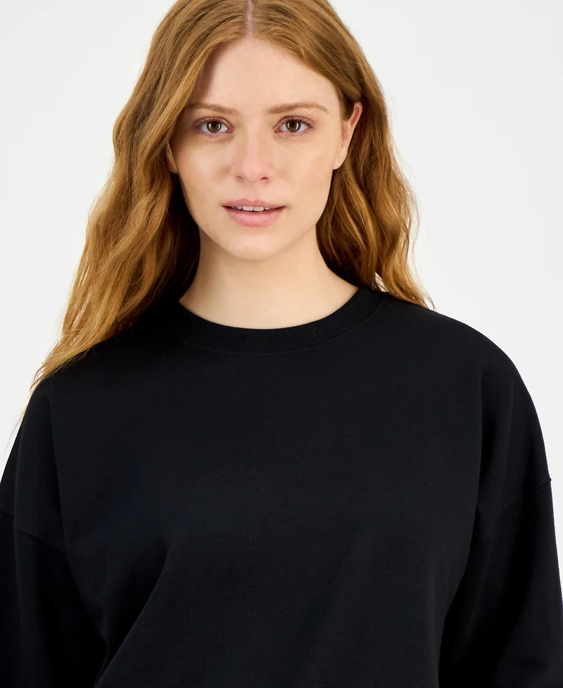 Id Ideology Women's Crewneck Vented-Hem Sweatshirt, Macy's Exclusive