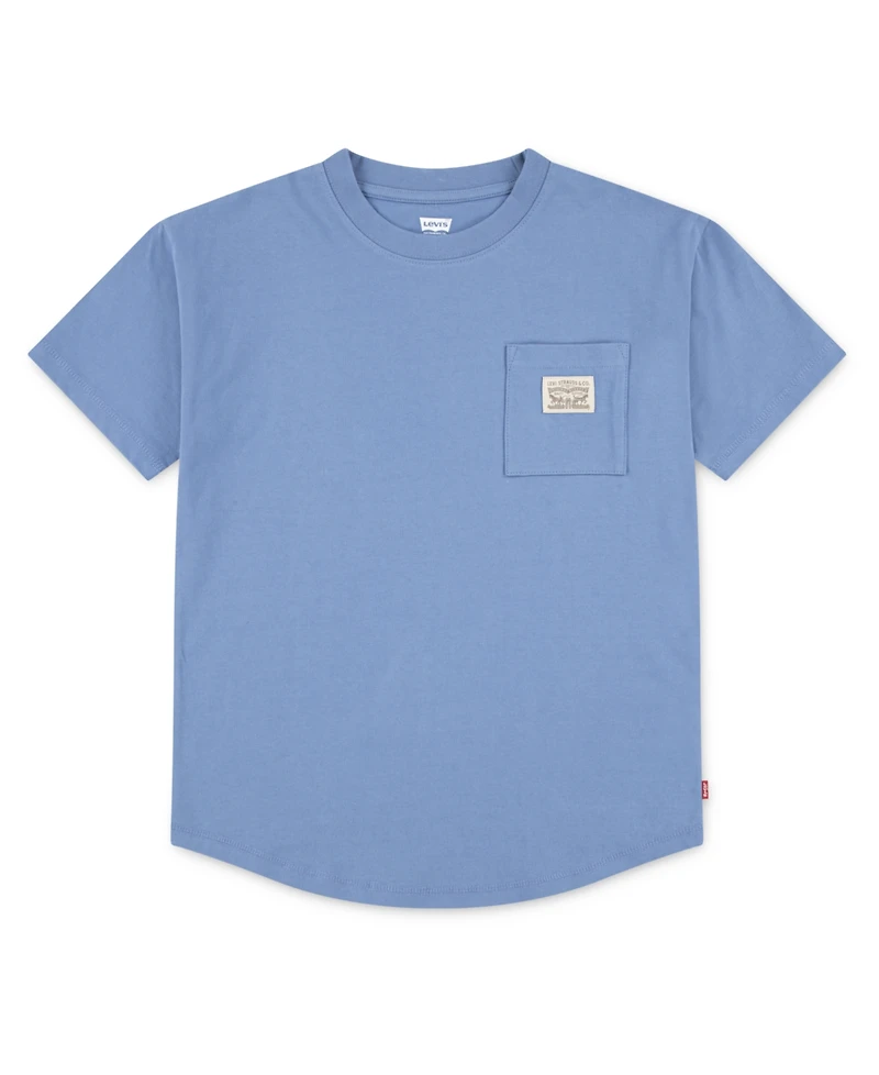 Levi's Big Boys Curved Hem Patch Pocket T-Shirt