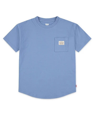 Levi's Big Boys Curved Hem Patch Pocket T-Shirt