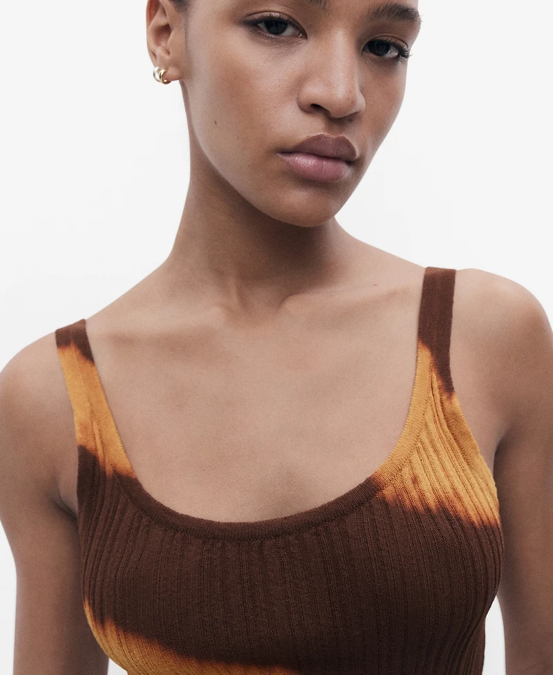 Mango Women's Tie-Dye Knit Top