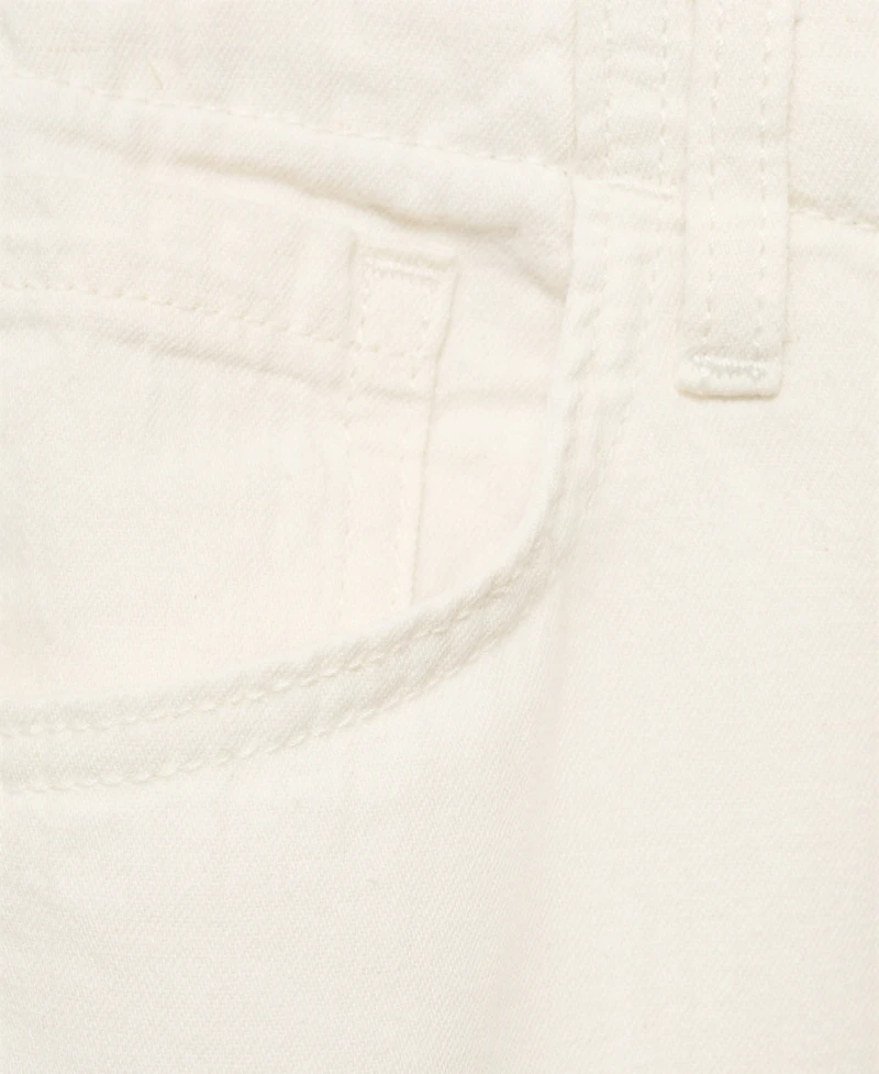 Mango Women's Belted Wide Leg Denim Pants