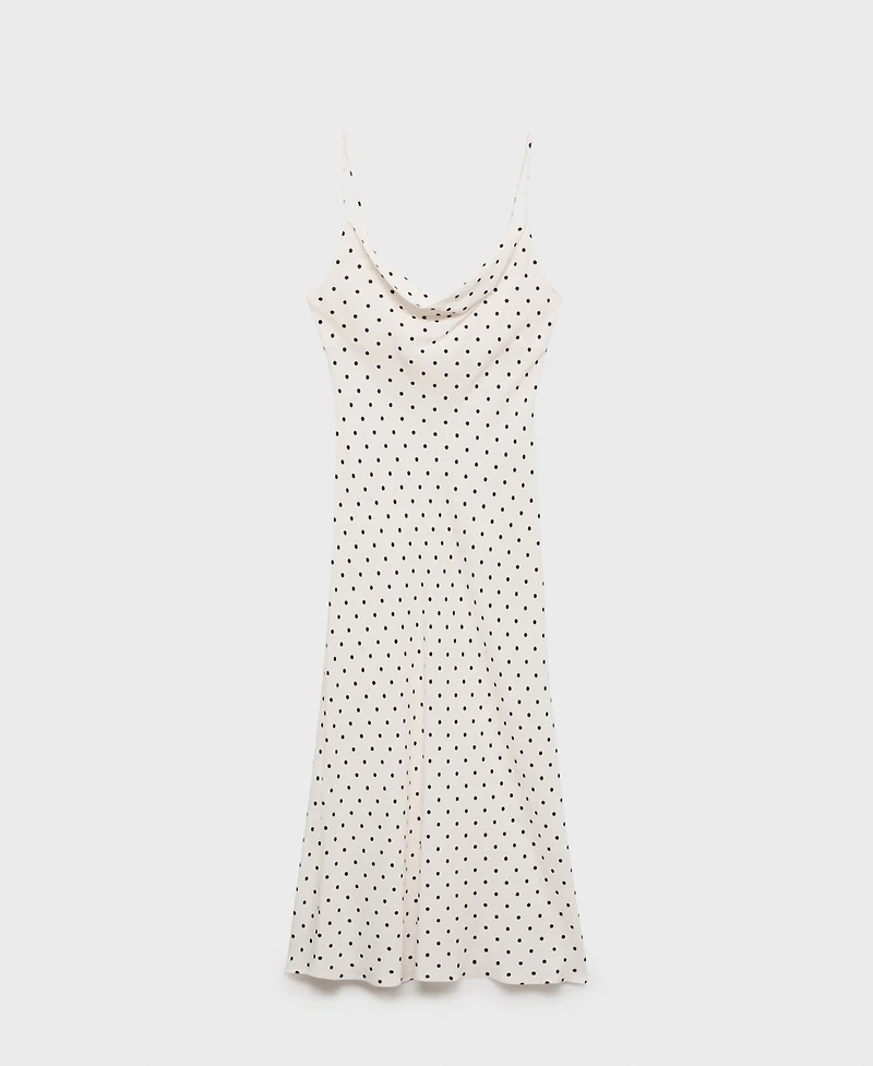 Mango Women's Draped Neckline Long Dress