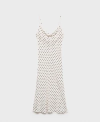 Mango Women's Draped Neckline Long Dress