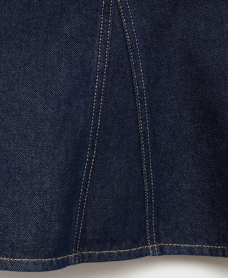 Mango Women's Denim Peplum Top
