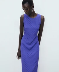 Mango Women's Polka Dot Midi Dress