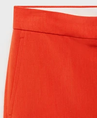 Mango Women's Straight Mid-Rise Suit Pants