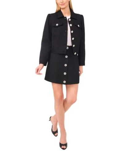 Cece Womens Jacket Denim Mini Skirt