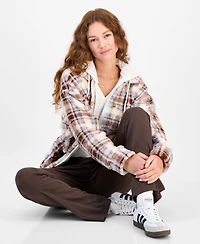 Madden Girl Juniors' High-Rise Twill Bootcut Cargo Pants