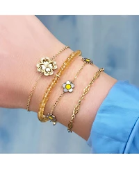 The Lovery Citrine Bead Bracelet 14K Gold