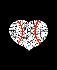 La Pop Art Plus Baseball Mom Word T-Shirt