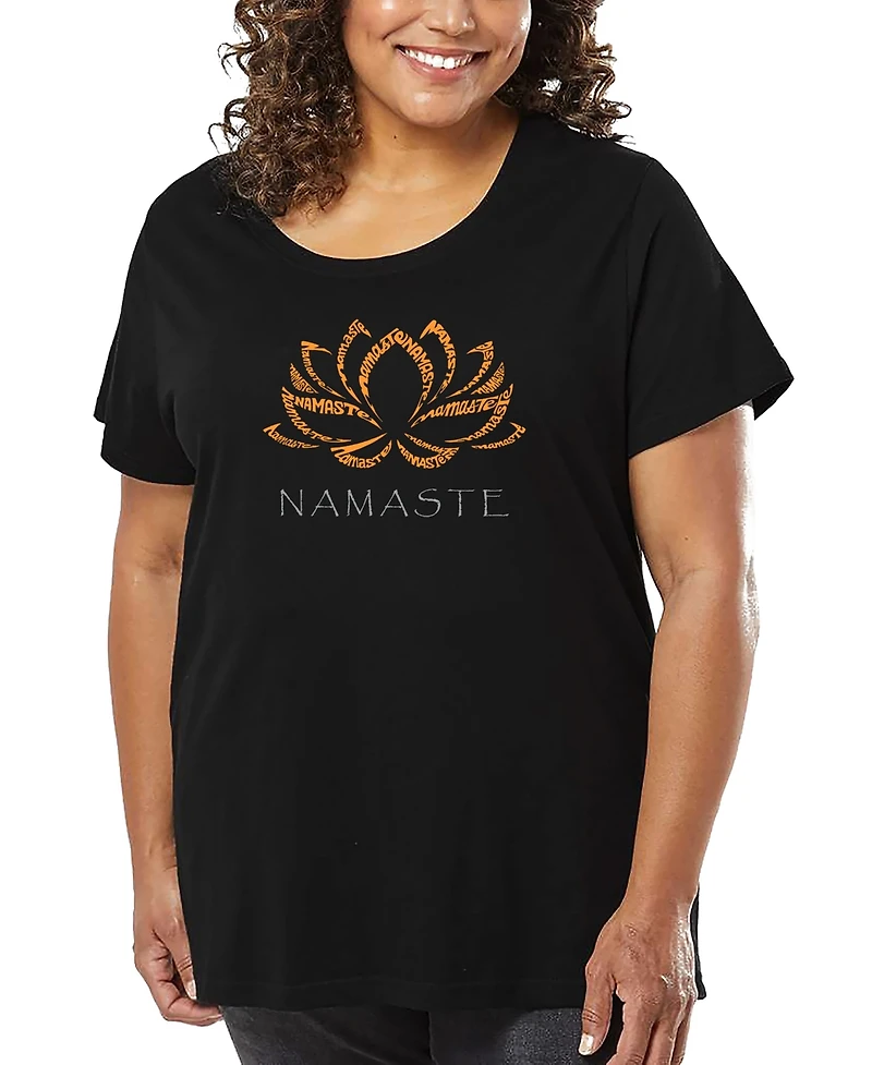 La Pop Art Plus Namaste Word T-Shirt