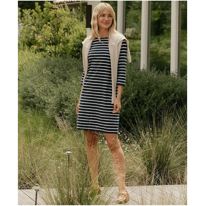 Pact Women's Organic Cotton Softspun Boat Neck Dress
