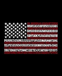 La Pop Art Plus 50 States Usa Flag Word T-Shirt